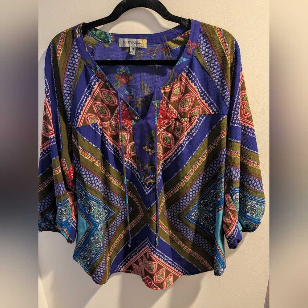 Vibrant Geometric Women's Blouse